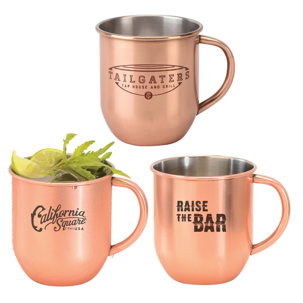 DST37831 17Oz Mosconi Copper Plated Moscow Mule MUG With Custom Imprin